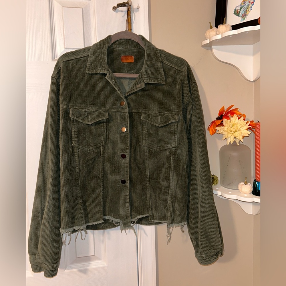 Green corduroy jacket